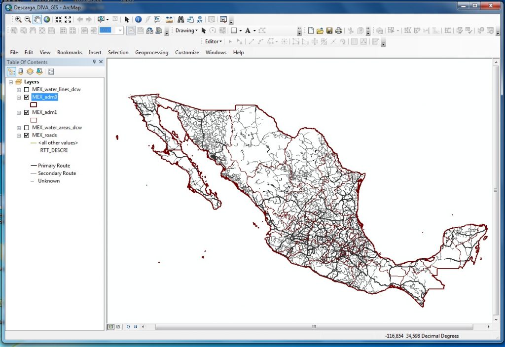 Download free basic cartography from around the world_carreteras_mexico