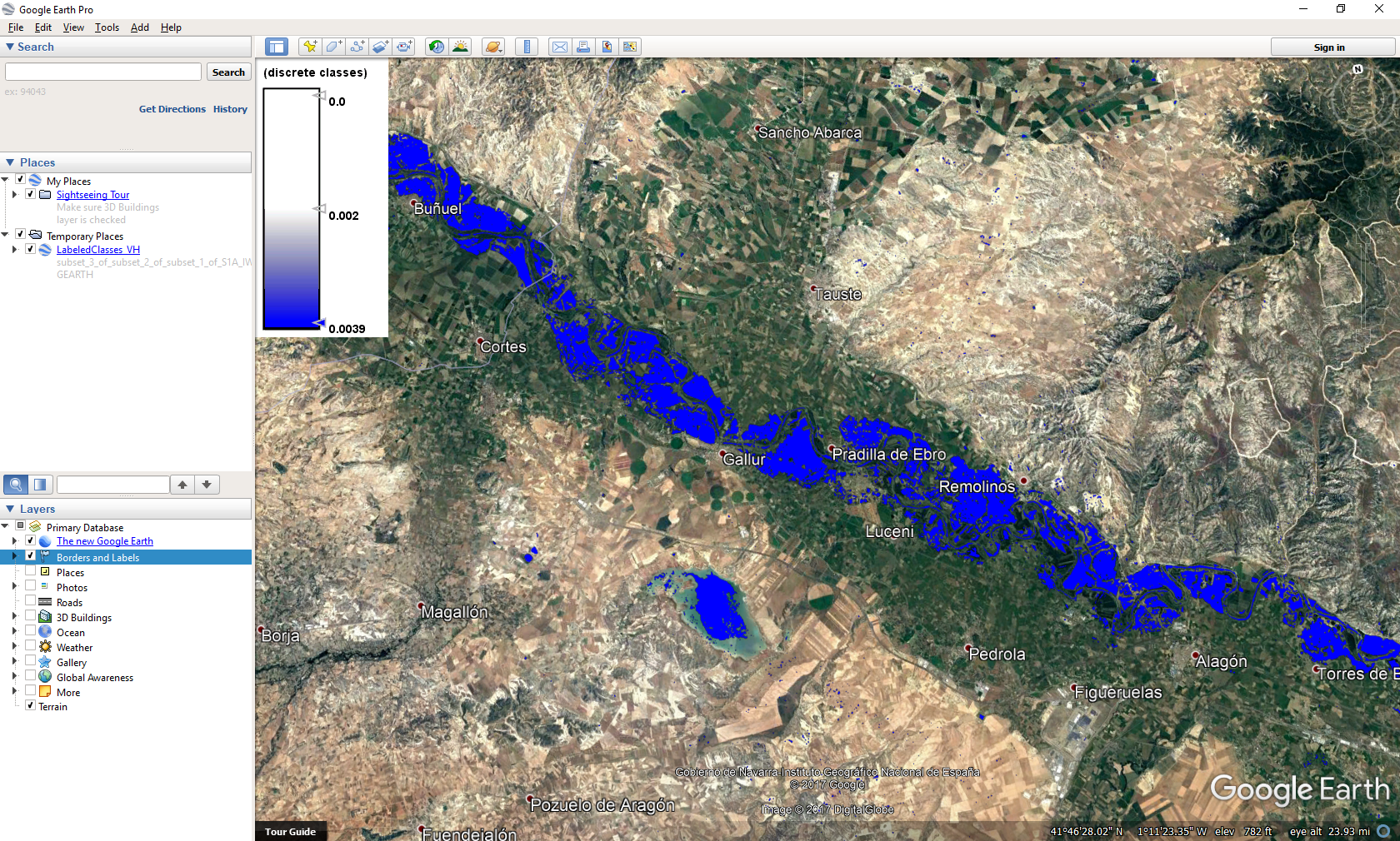 Data Visualization In Google Earth Before And After The Flood