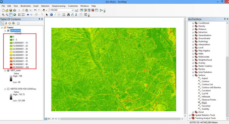 How to create a slope Map from a Digital Terrain Model in ArcGIS