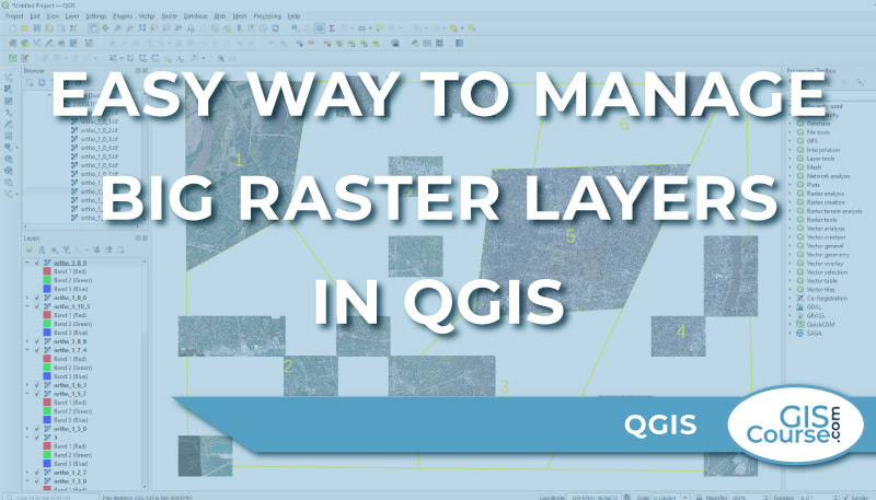 Quản lý các tấm ảnh raster lớn không phải là vấn đề với QGIS. Với phương pháp và cách làm đơn giản, bạn có thể nhanh chóng tìm kiếm và hiển thị những lớp raster lớn một cách dễ dàng, chính xác. Hãy xem hình ảnh để biết thêm chi tiết.