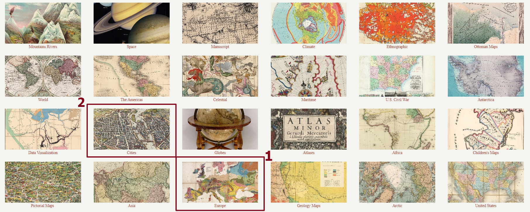 How to visualize historical maps - HM1